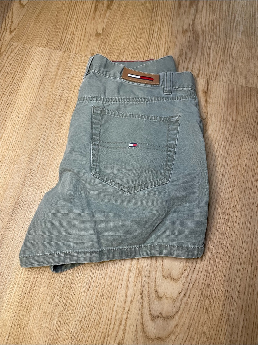 Tommy Hilfiger Olive Green Flat Front Women's Shorts